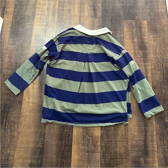 Free People NWT Peyton Rugby Tee in Army Navy Combo Size XS - Picture 11 of 13